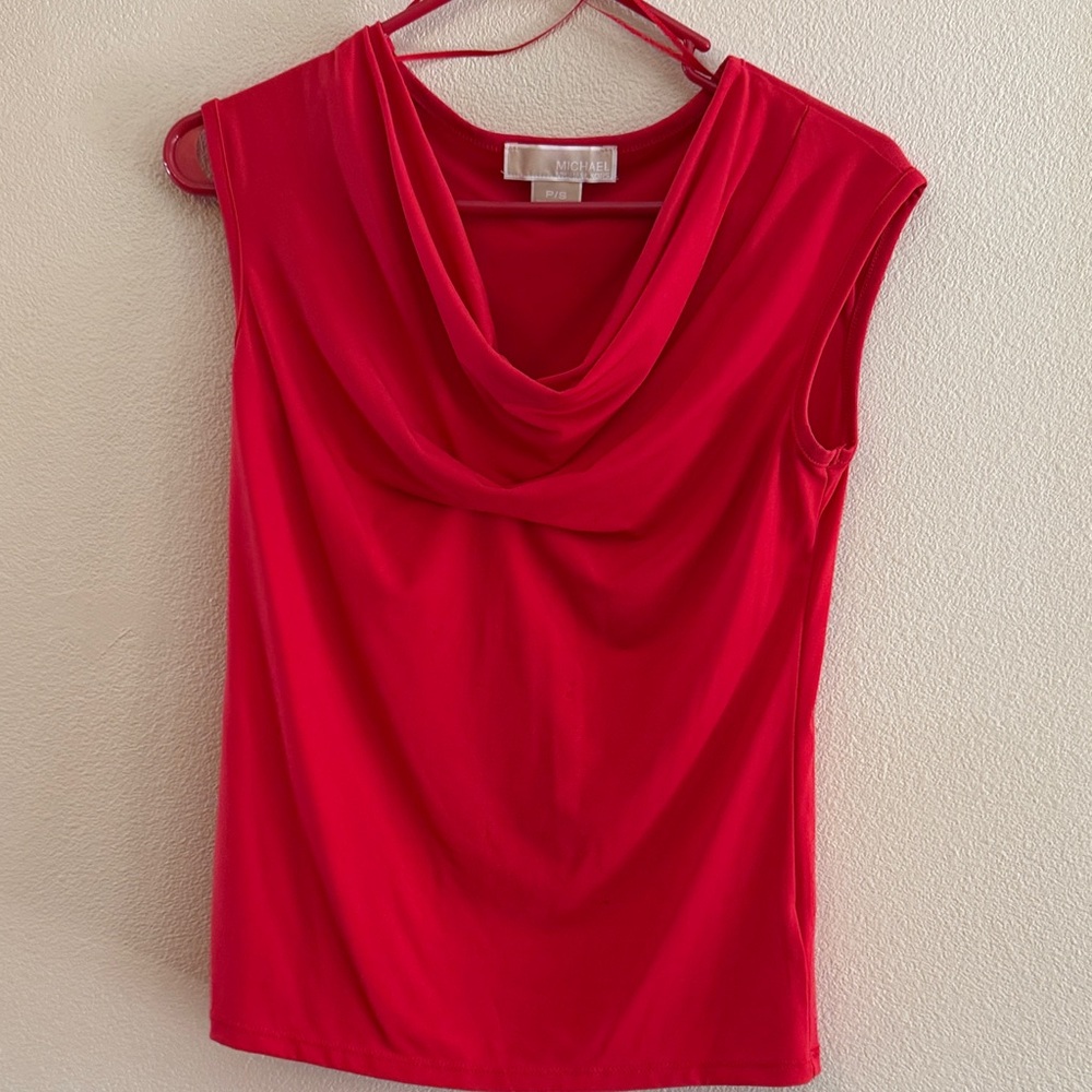 Michael Kors Vibrant Red Sleeveless Top